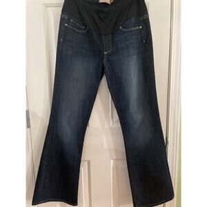 paige maternity dark wash jeans